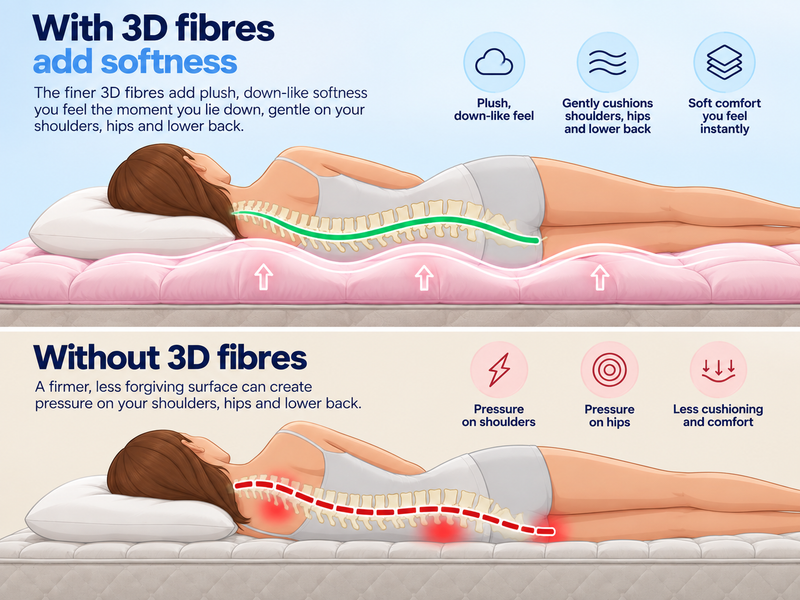3D fibres add softness